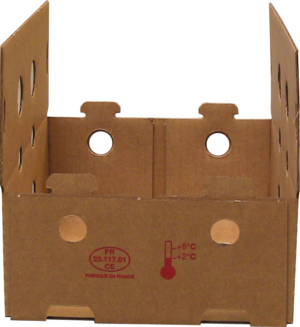 Pudełko kartonowe ze sklejonymi narożnikami wykonane składarko-sklejarką MIBOX