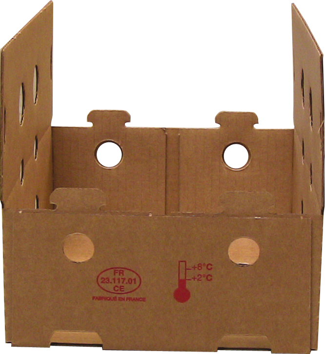 Pudełko kartonowe ze sklejonymi narożnikami wykonane składarko-sklejarką MIBOX