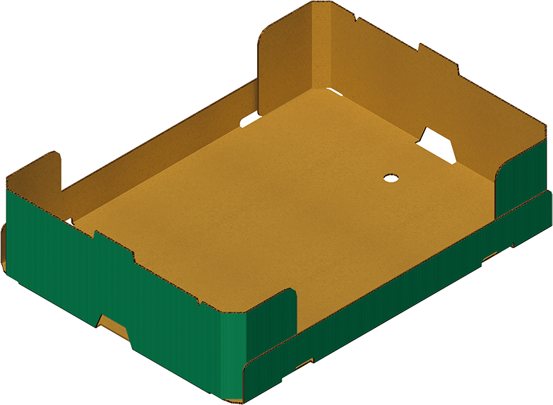 Pudełko kartonowe z 4 narożnikami klejonymi wykonane składarko-sklejarką MIBOX